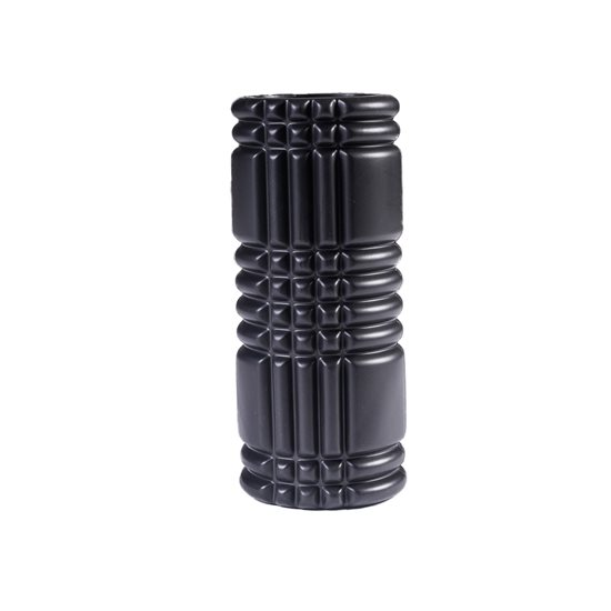 Black Trigger Point Grid Foam Roller for Massage, Yoga, Pilates, Gym - 33 x 14cm