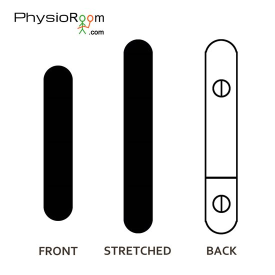 PhysioRoom Kinesiology Tape I & Y Strip - Black - 5cm x 5m