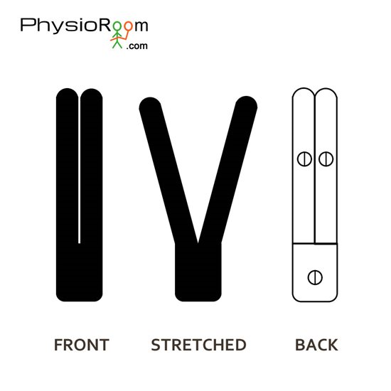 PhysioRoom Kinesiology Tape I & Y Strip - Black - 5cm x 5m
