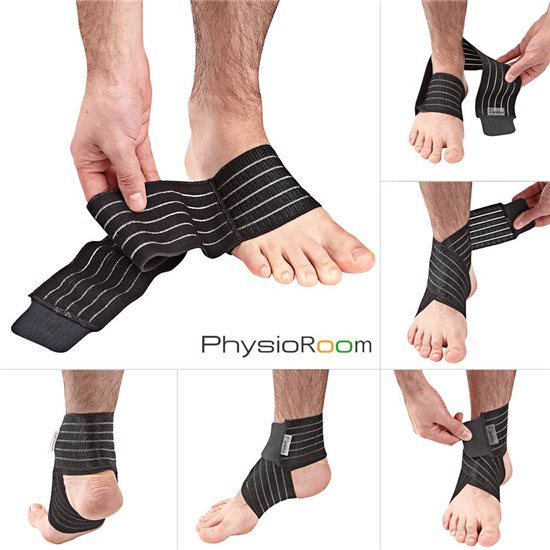 PhysioRoom Self-Adhesive Adjustable Ankle Wrap