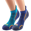 Run Socklet Single Layer Twin Pack Kingfisher/Navy L