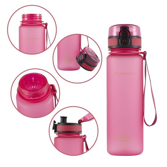 One Touch Water Bottle 500ML Pink