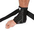 Ankle Brace Lace Up with Side Stabilisers and Cross Auxiliary Fixing Belt
