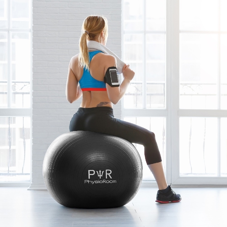 PhysioRoom Anti-Burst Fitness Swiss/Yoga Ball with Pump